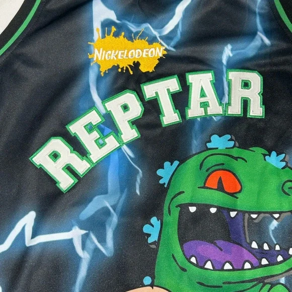 Rugrats “Reptar” Basketball Jersey By Headgear Classics Size 6XL - Picture 5 of 7